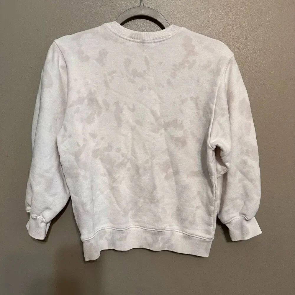 Agolde dye painted 3/4 sleeve crewneck sweatshirt size XS